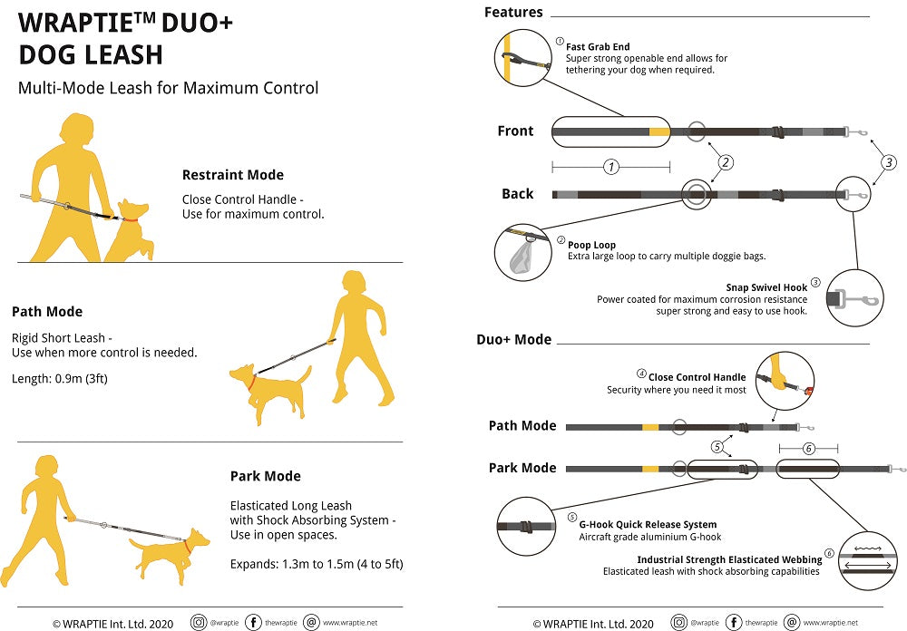 DUO+ 澳洲設計聰明狗用牽繩